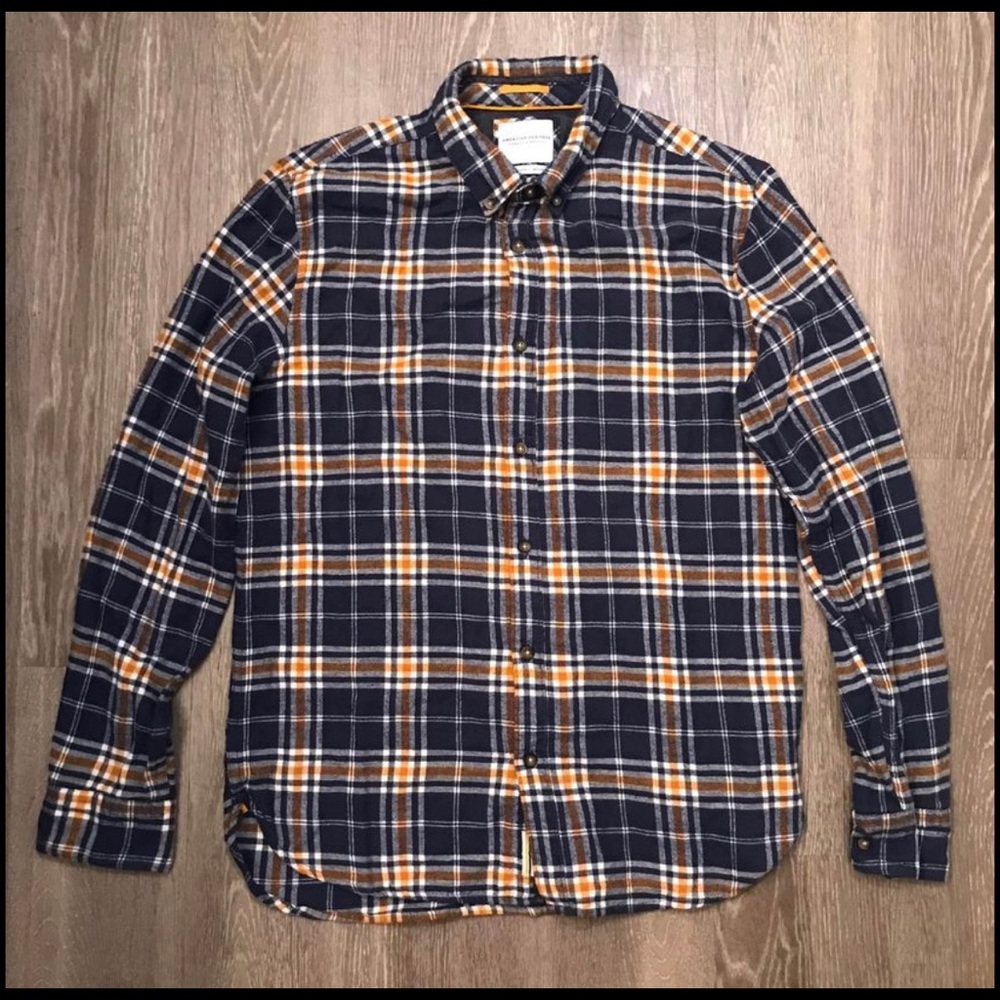 American Heritage Dawson & Brooks Plaid Flannel Button Up Shirt Men’s Size Large